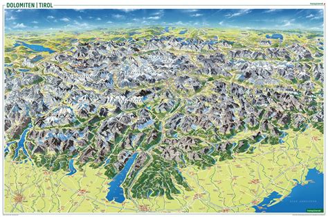 Carte des lacs du Tyrol