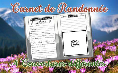 carnet de randonnée ouvert en montagne