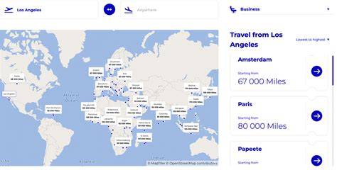 carte destinations Flying Blue