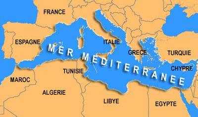 Carte des pays méditerranéens