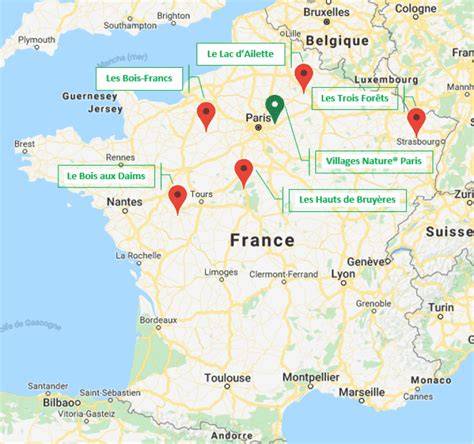 Carte des meilleurs parcs d’Europe