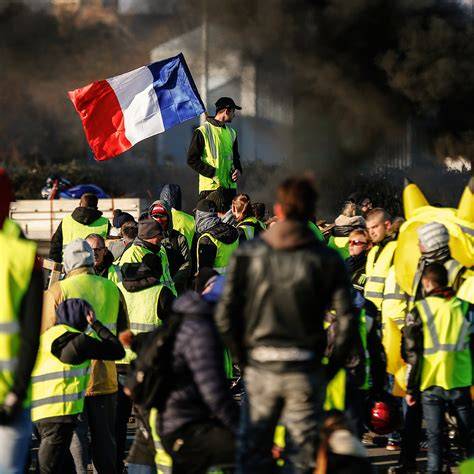 Manifestation Gilets jaunes pont franco-allemand