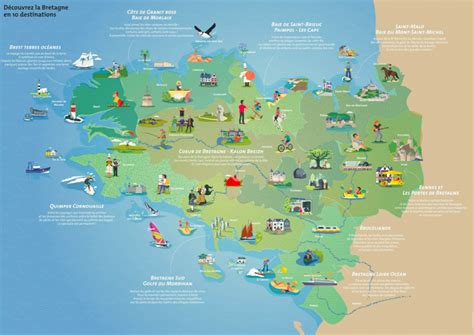 Carte touristique des destinations bretonnes