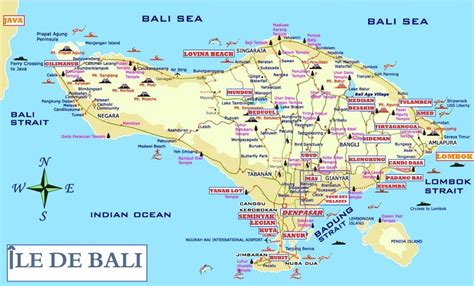 Carte de l’hôtel et de l’aéroport de Bali