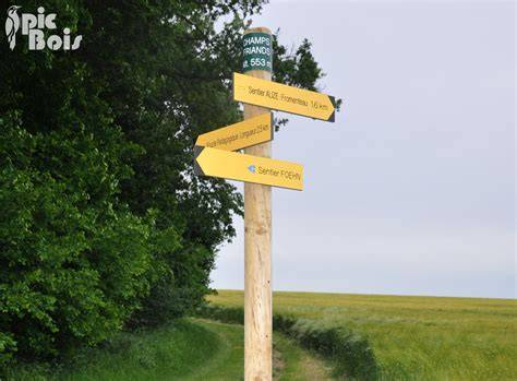 Panneau directionnel sentier Vosges