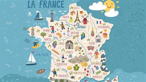 Carte des destinations vacances en France