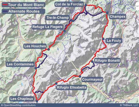 Sentier du Tour du Mont-Blanc vers Bovine