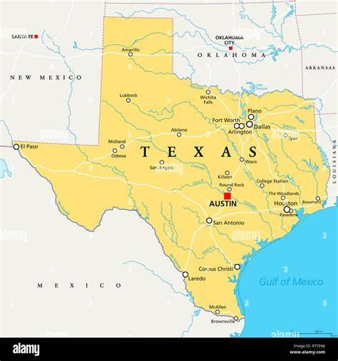 Carte du trajet Houston San Antonio