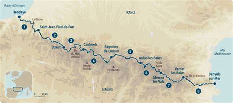 carte itinéraires GR10 GR20 TMB