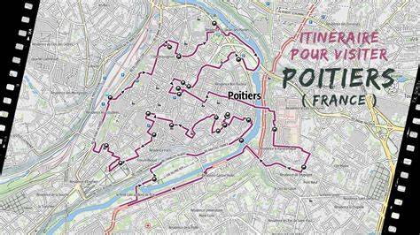 Carte du circuit touristique de Poitiers