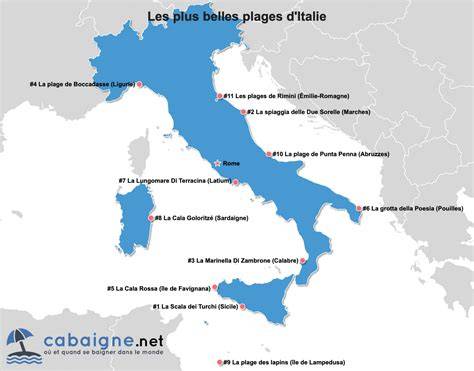 Carte des plages gays en Italie