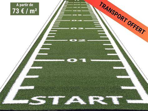 Piste synthétique noire pour entraînement sportif