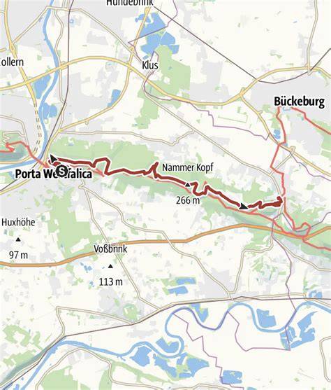Carte des hébergements à Porta Westfalica