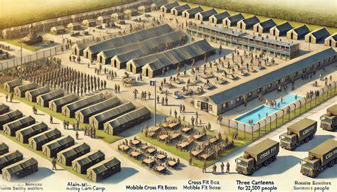 Plan de camp de base militaire modulaire