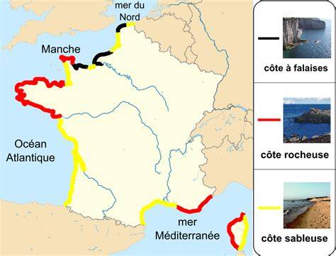 Carte du littoral méditerranéen français