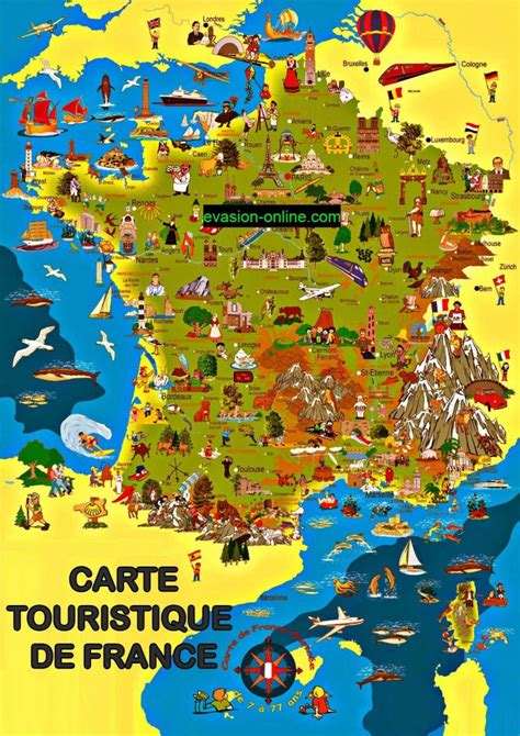 Carte touristique des principales destinations égyptiennes