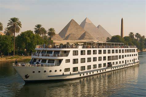 Navire de croisière naviguant sur le Nil