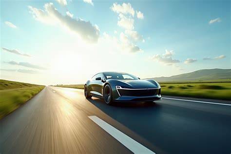 Voiture hybride sur autoroute à vitesse constante