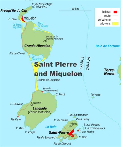 Carte de l'archipel Saint-Pierre-et-Miquelon