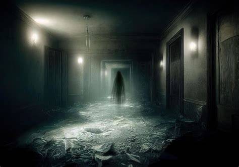 Hôtel hanté couloir sombre