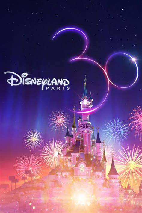 Affiche château Disneyland Paris anniversaire