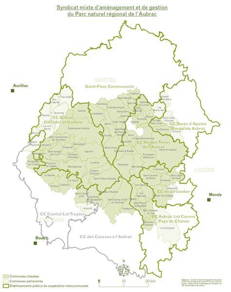 Carte des 52 communes du Parc naturel régional