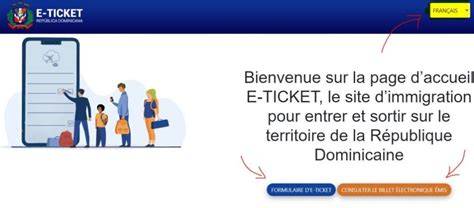 Formulaire e-ticket entrée République dominicaine