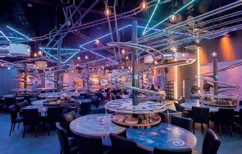 Futuroscope Space Loop Restaurant rails