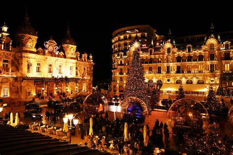 Illuminations de Noël place du Casino Monaco
