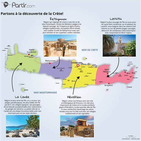 Carte des régions de Crète