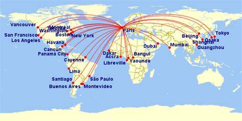 Carte des destinations Thomas Cook