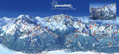Carte du domaine skiable Paradiski
