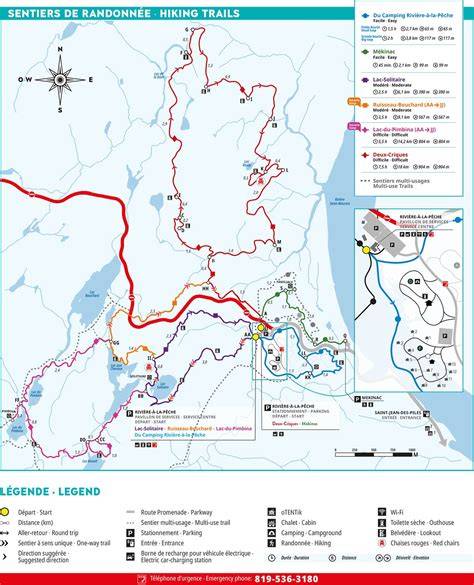 Carte des sentiers de la Caravelle