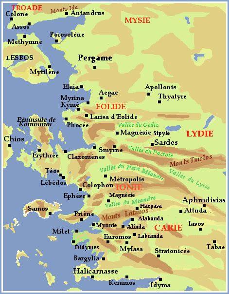 Carte de Pamucak et Éphèse