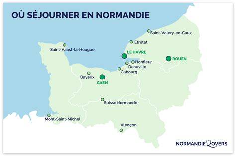 Carte des grands sites normands