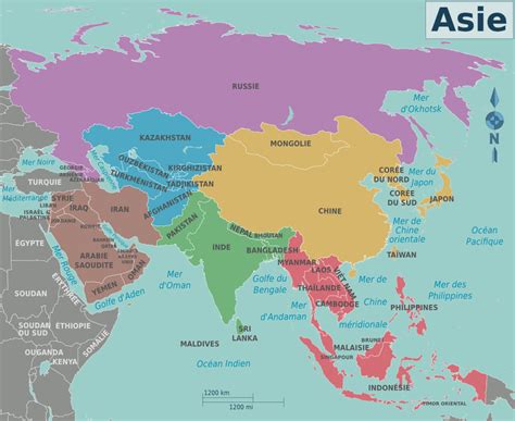 Carte des itinéraires Costa en Asie