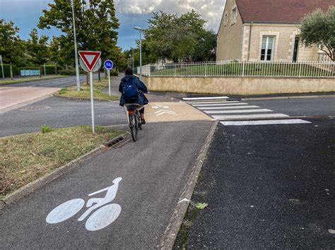 Traversée cyclable verte prioritaire