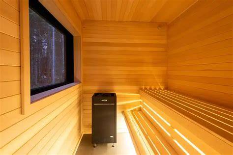 Chalet finlandais sauna rivière glacée