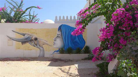 Fresques street art de Djerbahood à Erriadh