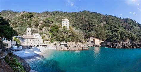 Abbaye San Fruttuoso baie végétation