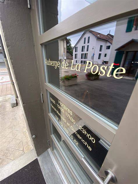 Façade de l’Auberge de la Poste à Gingins