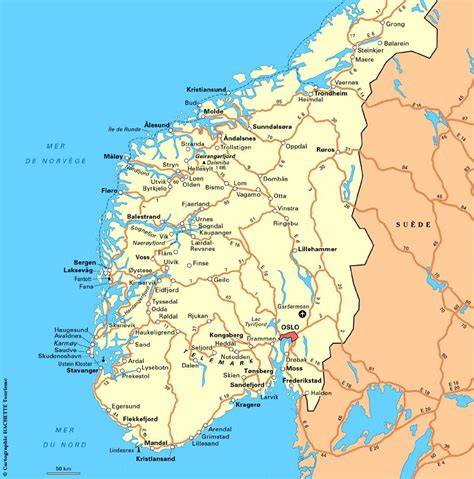 Alta Norvège carte et paysages
