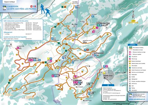 Carte des pistes ski de fond Haute-Joux Frasne