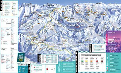 Carte du domaine skiable des Portes du Soleil