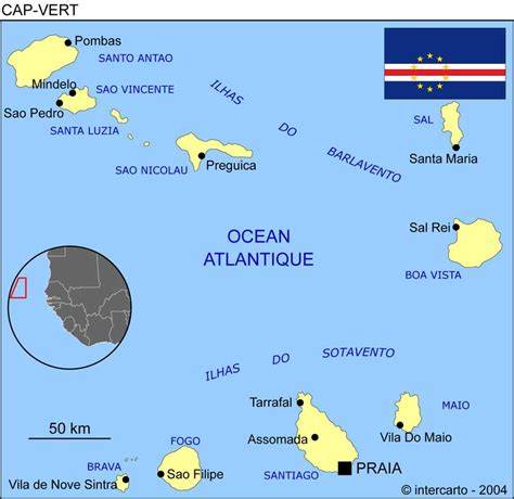 Carte des îles du Cap-Vert