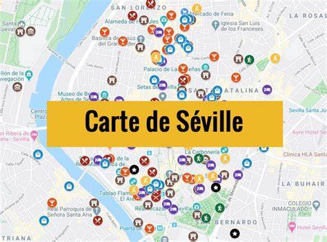 Carte de Séville et attractions proches