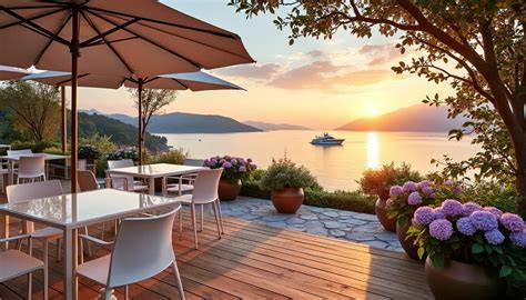 Terrasse au bord de l’eau