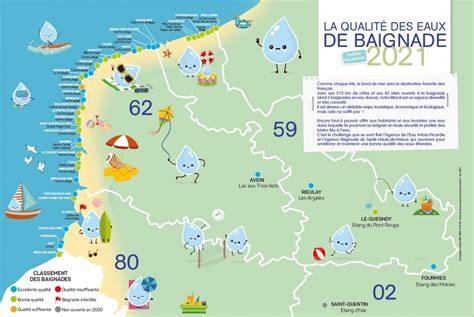 Carte des lieux de baignade sauvage en France