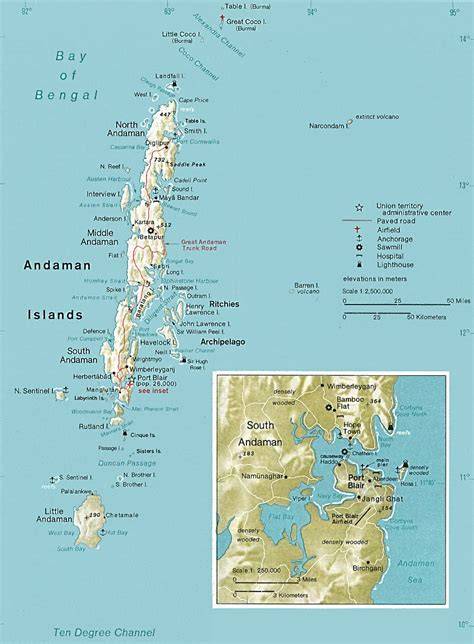 Carte des îles de la mer d’Andaman