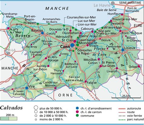 Carte touristique de Cabourg et du Calvados